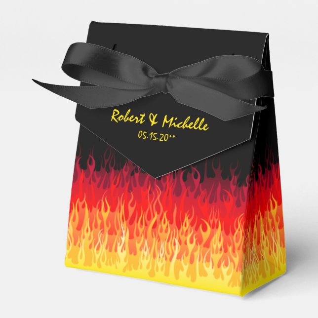 Rotes Frisierte Auto Flammen Geschenkschachtel (Vorderseite)