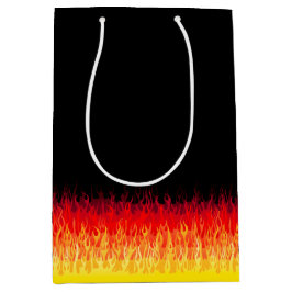 Rotes Frisierte Auto Flammen Mittlere Geschenktüte