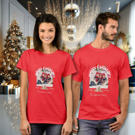 Rotes Frohe Weihnachten Graffiti Feiertags-Familie T-Shirt