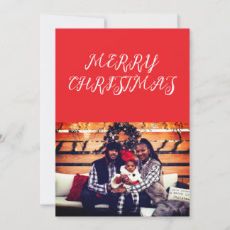 Rotes Frohe Weihnachten Script Moderne Foto