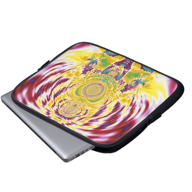 Rotes Frühling Laptopschutzhülle (Vorne Knopf)