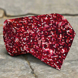 Rotes Funkeln Glitter Elegant Glänzend Luxus Trend Krawatte