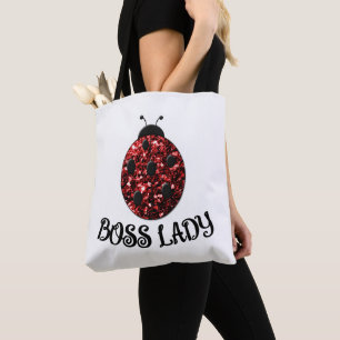 Rotes funkelndes Marienkäfer-BOSSLADY Personalisie