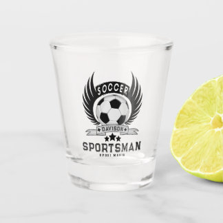 Rotes Fußball-Logo | Geschenke für Jungen zum Zurü Schnapsglas