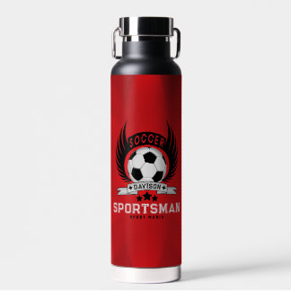 Rotes Fußball-Logo | Geschenke für Jungen zum Zurü Trinkflasche