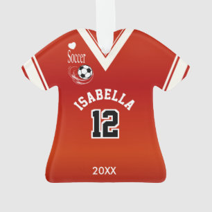 Rotes Fußball-Shirt Ornament