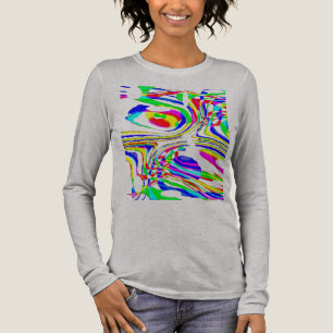 Rotes Gelb Abstrakte Confetti Art Tri-Blend Shirt