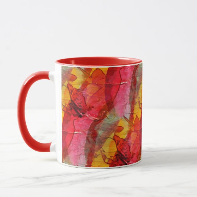 Rotes Gelb der Aquarellkunst Tasse (Links)