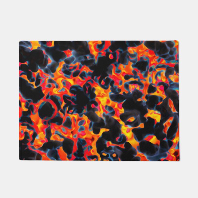 Rotes Gelb Fußmatte (Vorderseite)