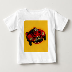 Rotes gelbes altes Autorennwagen Baby T-shirt