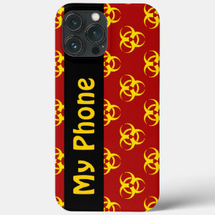 Rotes & gelbes Biogefahren-Symbol mit individuelle Case-Mate iPhone Hülle