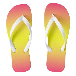 Rotes Gelbes Ombre Flip Flops