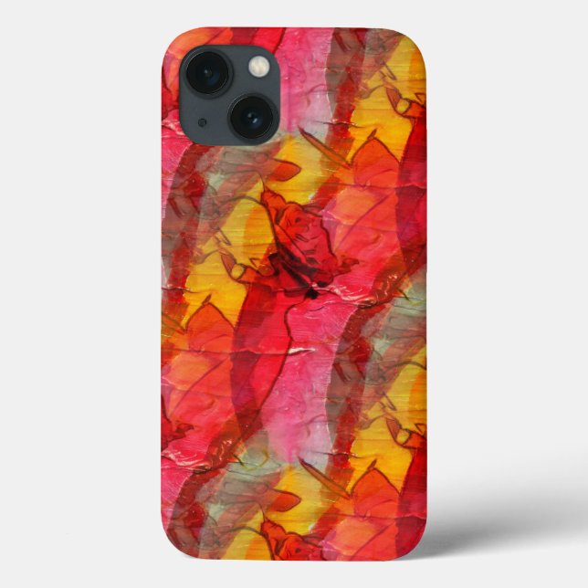 Rotes Gelbfärbungskunst Case-Mate iPhone Hülle (Rückseite)