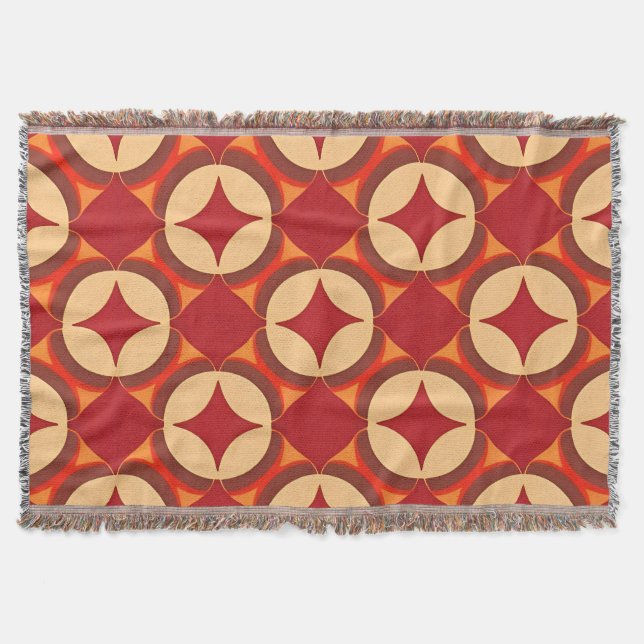 rotes geometrisches abstraktes Design Decke (Vorderseite)
