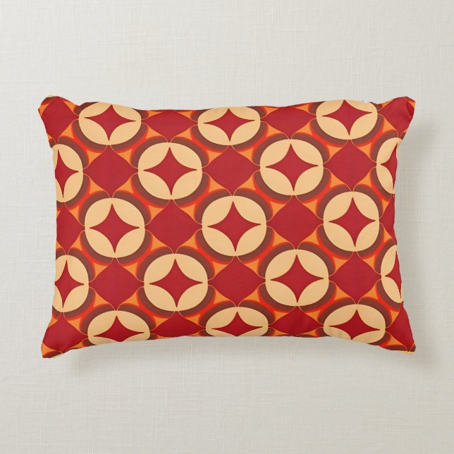 rotes geometrisches abstraktes Design Dekokissen (Vorderseite)