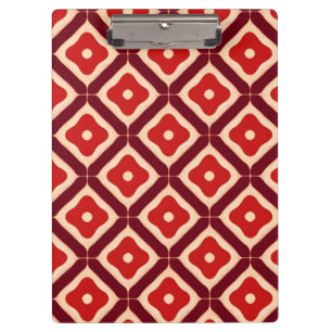 Rotes geometrisches abstraktes Design Klemmbrett