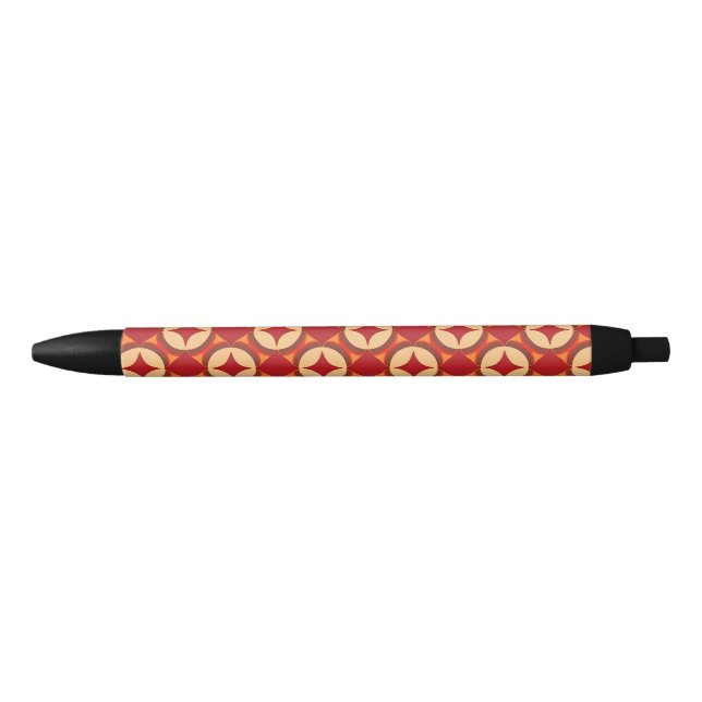 rotes geometrisches abstraktes Design Kugelschreiber (Vorderseite)