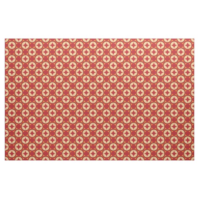 rotes geometrisches abstraktes Design Stoff (Fat Quarter (45,7 x 55,9 cm))