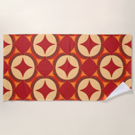 rotes geometrisches abstraktes Design Strandtuch