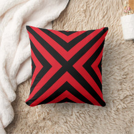 Rotes geometrisches dekoratives Kissen