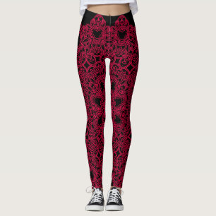 rotes geometrisches Design für die Athletik der Sc Leggings