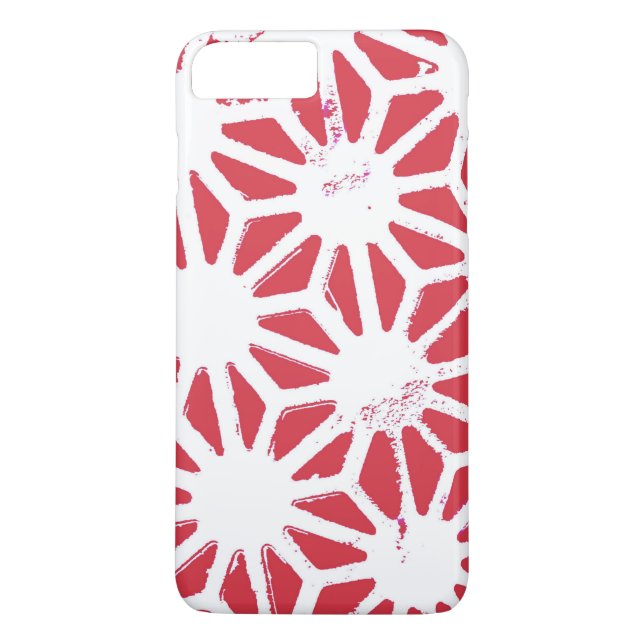 rotes geometrisches Muster Case-Mate iPhone Hülle (Rückseite)