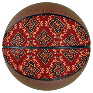 rotes geometrisches Muster / Indianerausdruck Basketball