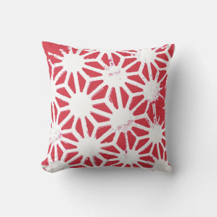 rotes geometrisches Muster Kissen
