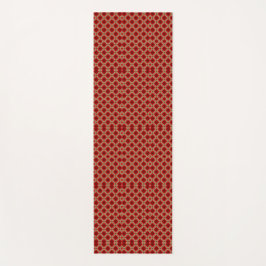 Rotes geometrisches Muster Krawatte vertikal gezei Yogamatte