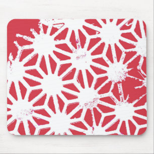rotes geometrisches Muster Mousepad