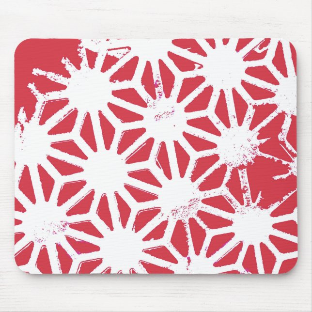 rotes geometrisches Muster Mousepad (Vorne)