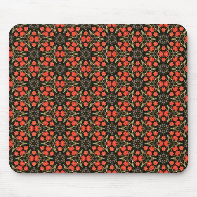 rotes geometrisches Muster Mousepad (Vorne)