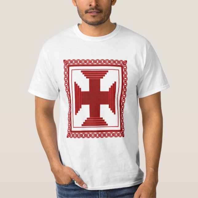 Rotes Gerahmtes Kreuz T - Shirt (Vorderseite)