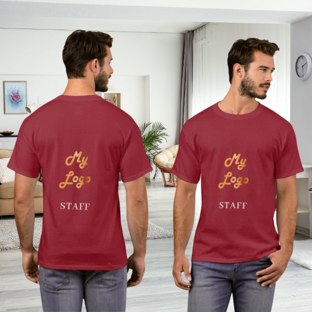 Rotes Geschäft-Logo-Mitarbeiter T-Shirt (Von Creator hochgeladen)