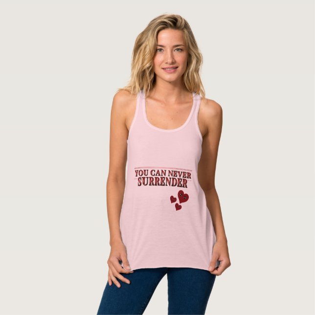 Rotes Gesicht Liebesherz Kunst Tank Top (Vorderseite Vollansicht)