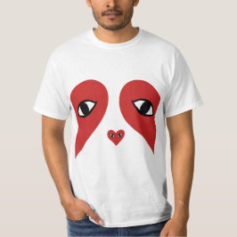 Rotes Gesichts-Liebe-Herz-Augen T-Shirt