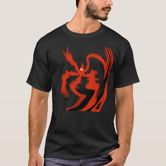 Rotes Gespenst fällt rückwärts T-Shirt (Vorderseite)