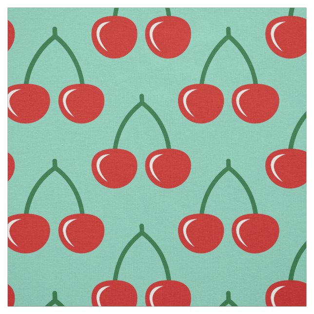Rotes Gewebe des Kirschdruckmusters DIY Textil Stoff (Muster)