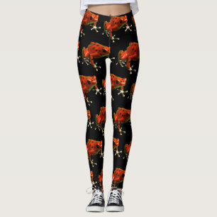 Rotes Gift-Dart-Frosch-Leggings Leggings
