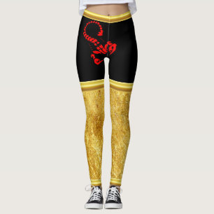 Rotes giftiges giftiges Insekt des Skorpions sehr Leggings