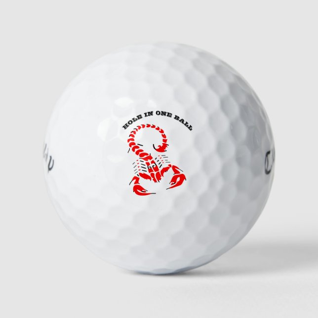 Rotes Giftkorpion sehr giftiges Insekt Golfball (Vorderseite)