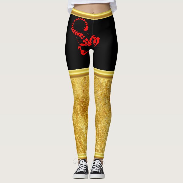 Rotes Giftkorpion sehr giftiges Insekt Leggings (Vorderseite)