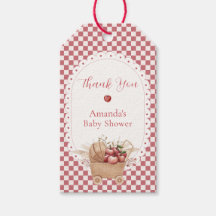 Rotes Gingham Boho Augapfel Baby Shower