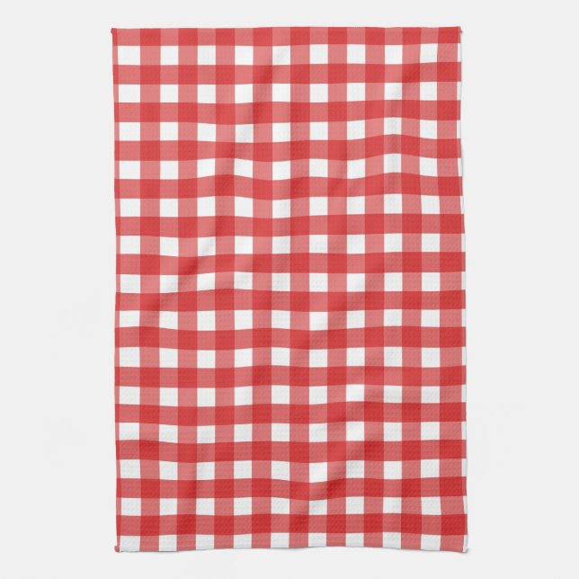 Rotes Gingham Geschirrtuch (Vertikal)