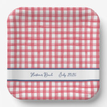 Rotes Gingham-Karo für den 4. Juli