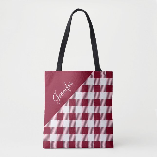 Rotes Gingham-Karomuster Muster (Vorderseite)