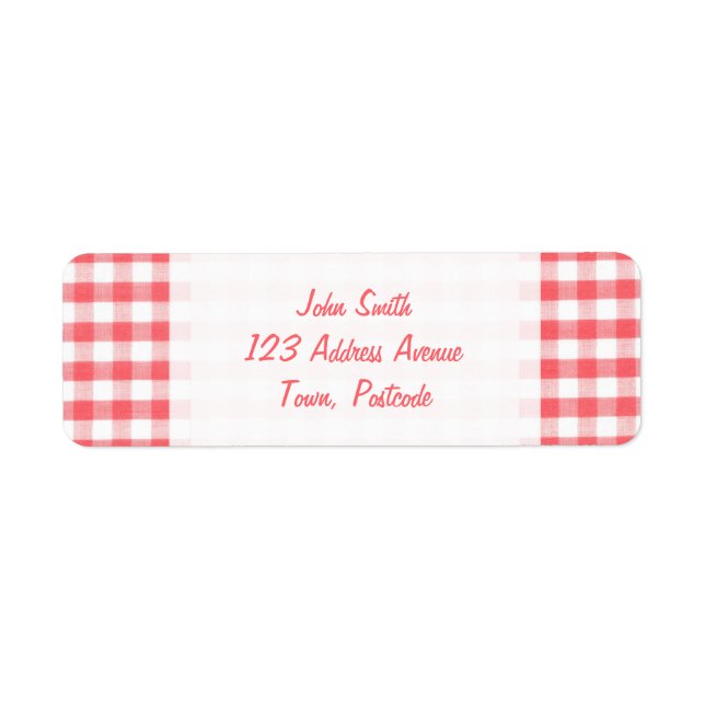 Rotes Gingham-Muster (Vorne)