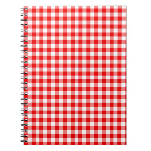 Rotes Gingham Notizblock