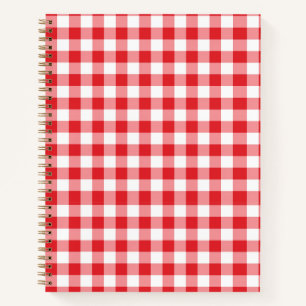 Rotes Gingham-Notizbuch Notizbuch