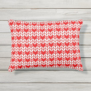 ROTES GINGHAM STRICKMUSTER Outdoor-Kissen Kissen Für Draußen